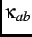 $ \kappa_{ab}$