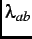 $ \lambda _{ab}$