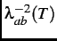 $ \lambda _{ab}^{-2}(T)$