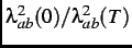 $ \lambda ^{2}_{ab}(0)/\lambda ^{2}_{ab}(T)$
