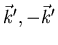 $\vec{k}^{\prime}, -\vec{k}^{\prime}$