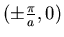 $( \pm \frac{\pi}{a}
, 0 )$