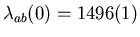 $\lambda_{ab} (0) = 1496(1) $