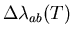 $\Delta \lambda_{ab} (T)$