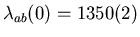 $\lambda_{ab} (0) = 1350(2) $