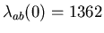 $\lambda_{ab} (0) = 1362 $