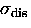 $\sigma_{\rm dis}$