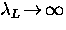 $\lambda_L \! \rightarrow \! \infty$