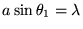 $a \sin \theta_1 = \lambda$